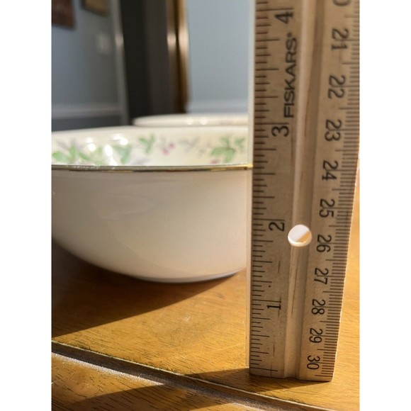 Pair of Vintage Homer Laughlin Eggshell Georgian Floral Vegetable Serving Bowls - Picture 7 of 8